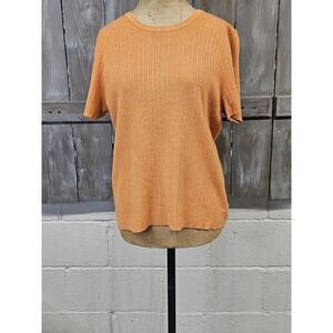 A New Day Women's Short Sleeve Rib T-Shirt - Rust - XL